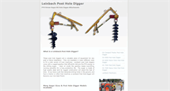 Desktop Screenshot of leinbachpostholedigger.com